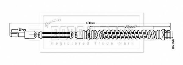 BORG & BECK Тормозной шланг BBH6814